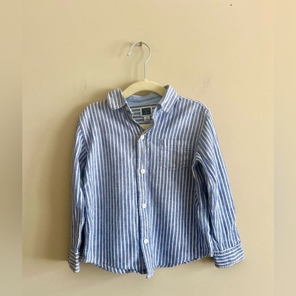 JANIE & JACK | Blue Striped Kids Dress Up Shirt, size 3 - Picture 1 of 8